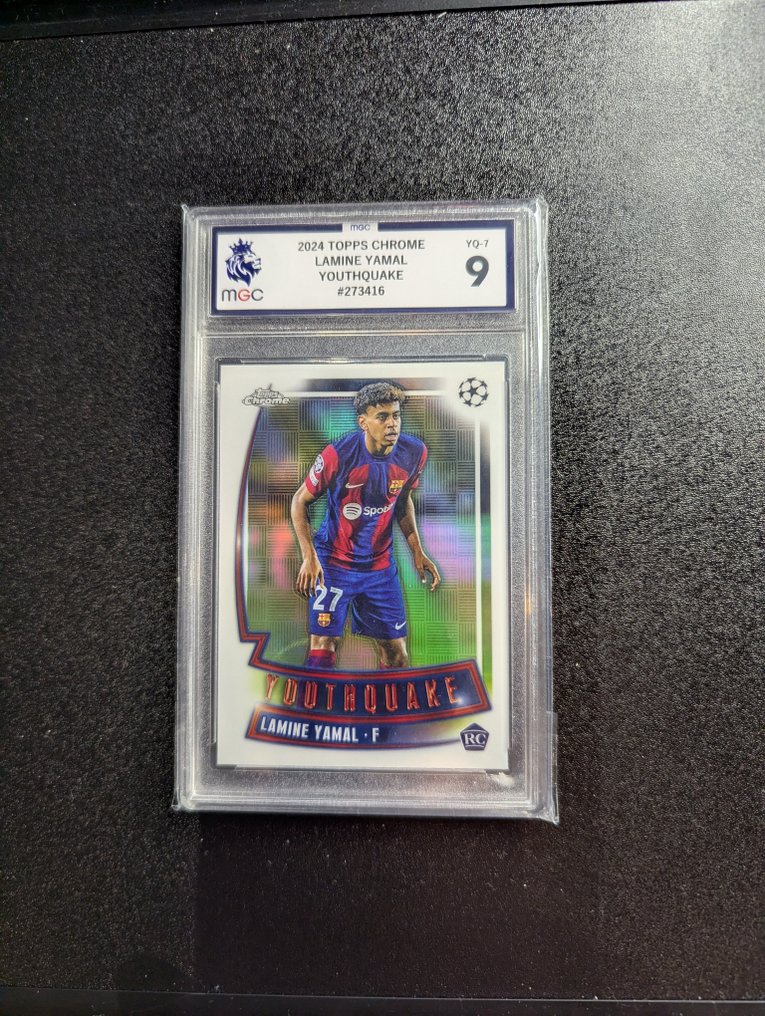 2023/24 Topps Chrome Lamine Yamal YQ-7 新秀卡, Graded card, 插入卡 - 1 Card - 八成新 (NM) #1.0