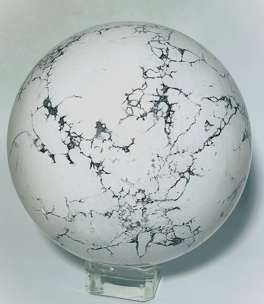 Ηρεμιστική σφαίρα Howlite – Λίθος Ειρήνης & Συναισθηματικής Ισορροπίας - Ø 113mm- 2270 g - (1) #4.3