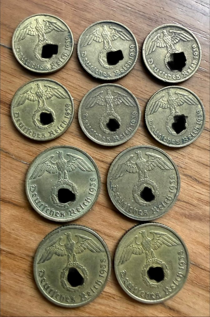 Németország, Harmadik Birodalom Collection of coins 1938, 1939 (Nincs minimálár) #1.0