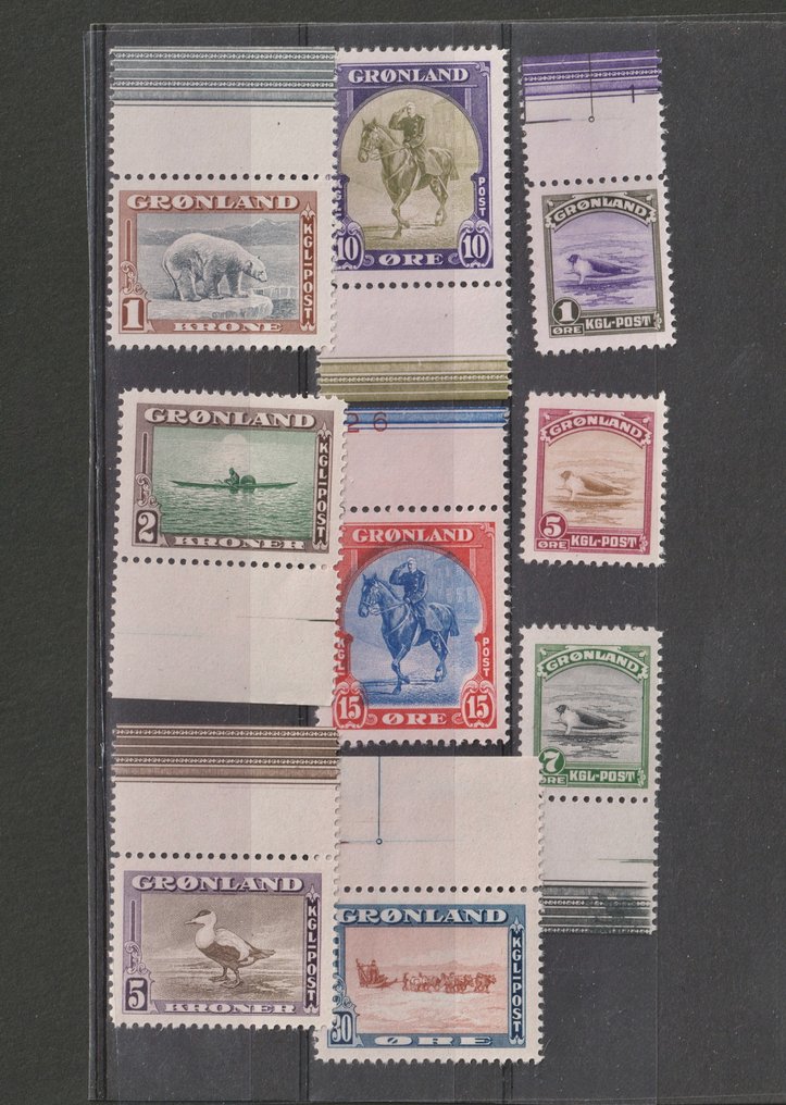 Γροιλανδία 1945 - Γροιλανδία 1945 – Αμερικανική έκδοση, αχρησιμοποίητο (MNH) Τοπία & Άγρια Ζωή Πρώτη Έκδοση - Yvert Nr. 10/18 – MiNr. 8–16 #2.1