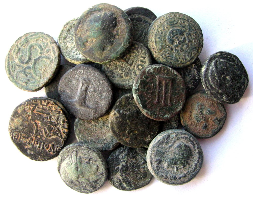 古代 Lot of 20 Æ coins 3rd century BC - 1st century AD  (没有保留价) #1.0