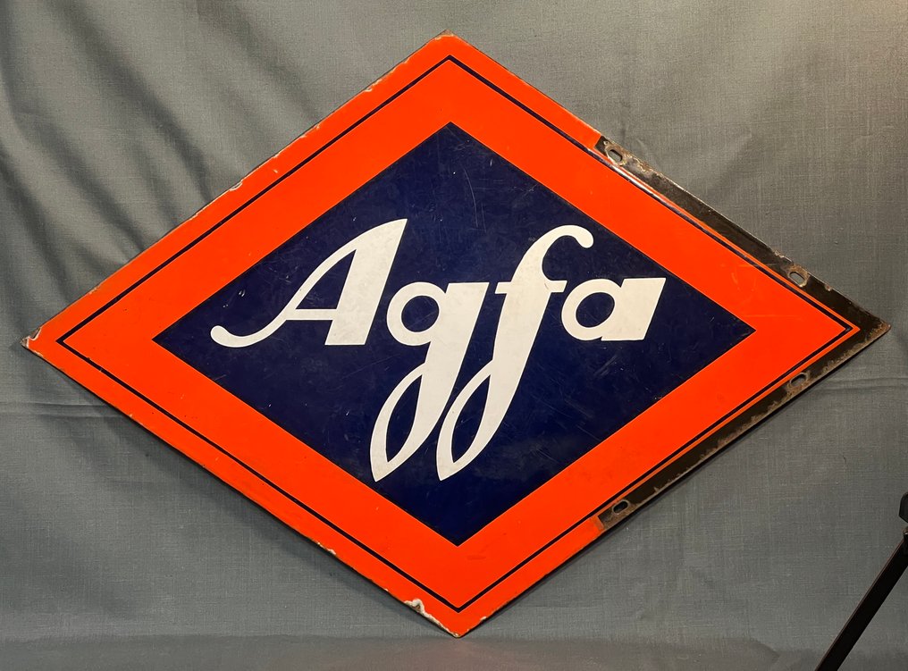 Emaillerie Alsacienne - Agfa - Εμαγιέ πινακίδα - Μέταλλο, Σμάλτο #2.1