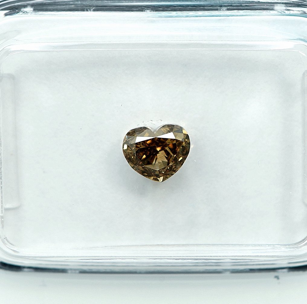 1 pcs 钻石 (天然色彩的) - 0.51 ct - 心形 - Fancy 稍帶棕色的 黄色 - VS1 轻微内含一级 - 国际宝石研究院(IGI) #3.2