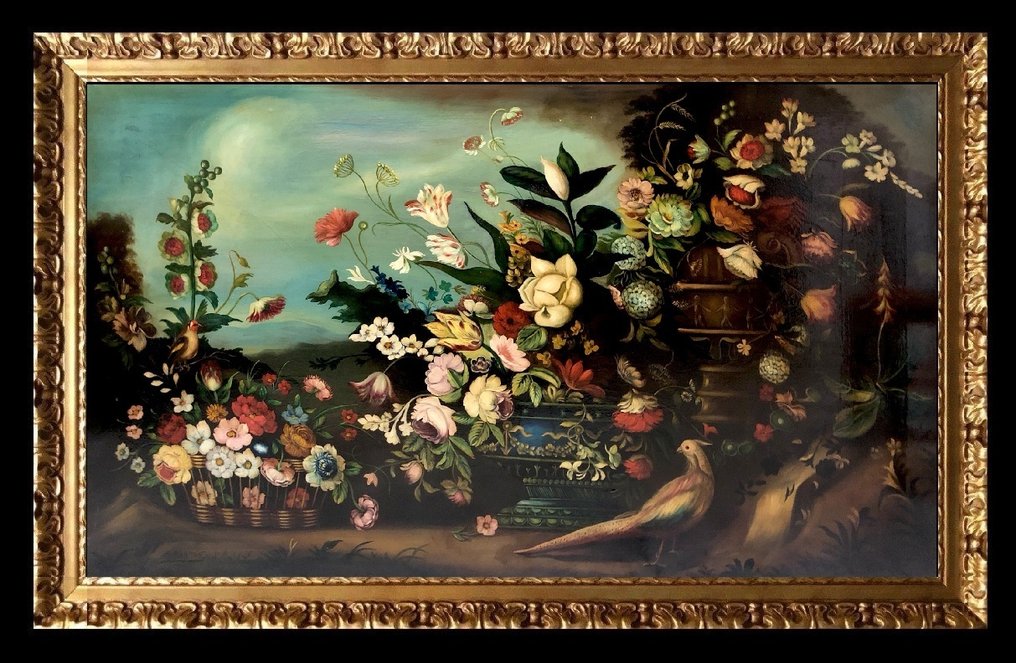 École Européene (XX) - Nature morte aux oiseaux du paradis - XL #1.0