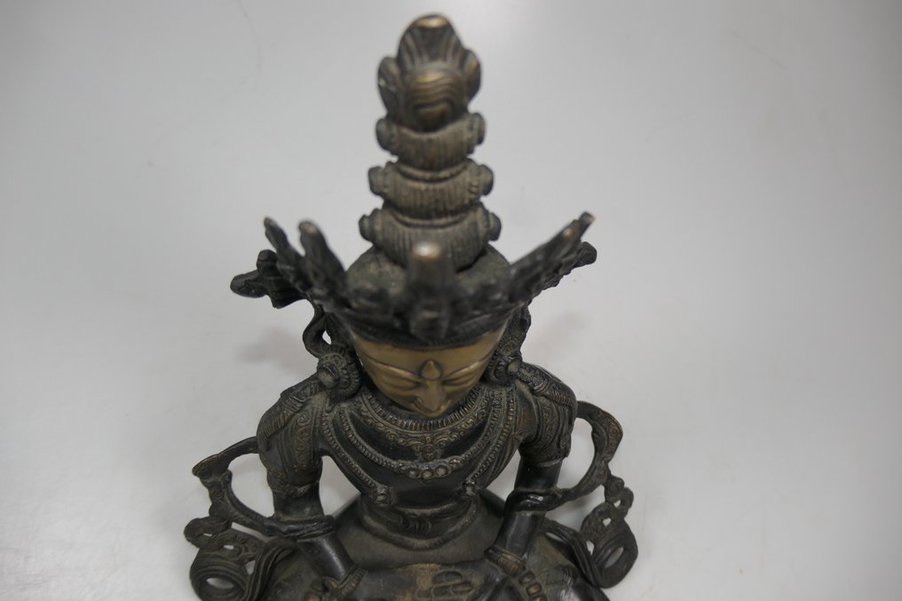 Statue, Amitayus Boeddha - 2e helft 20e eeuw - 26.5 cm - Bronze #4.3
