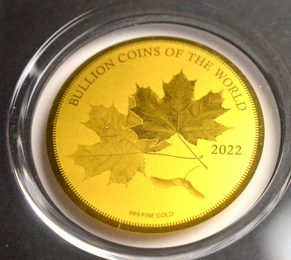 Csád. 5000 Francs 2022 Bullion coins of the World - Maple Leaf 1/200oz (.999) (Nincs minimálár) #1.0