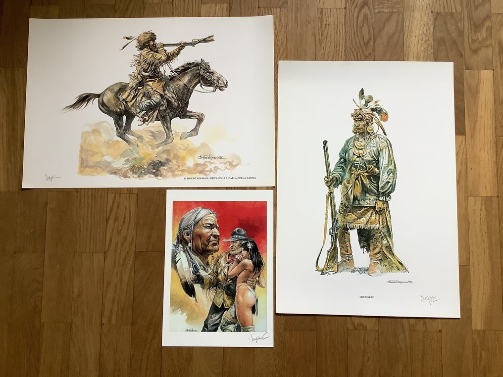 Serpieri, Paolo Eleuteri - Offset Print - Storie del West - 3x stampe + 3x volumi #1.0