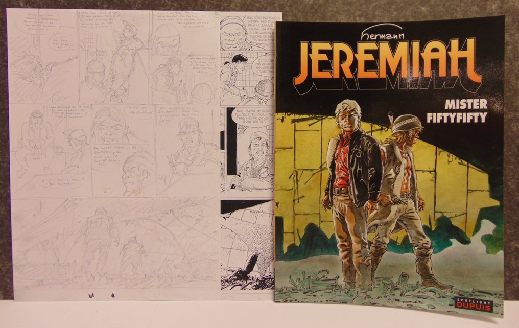 Jeremiah - Mister Fiftyfifty + Originele schets (A4) - Spotlight SC - 1 Album - EO - 2011 #1.0