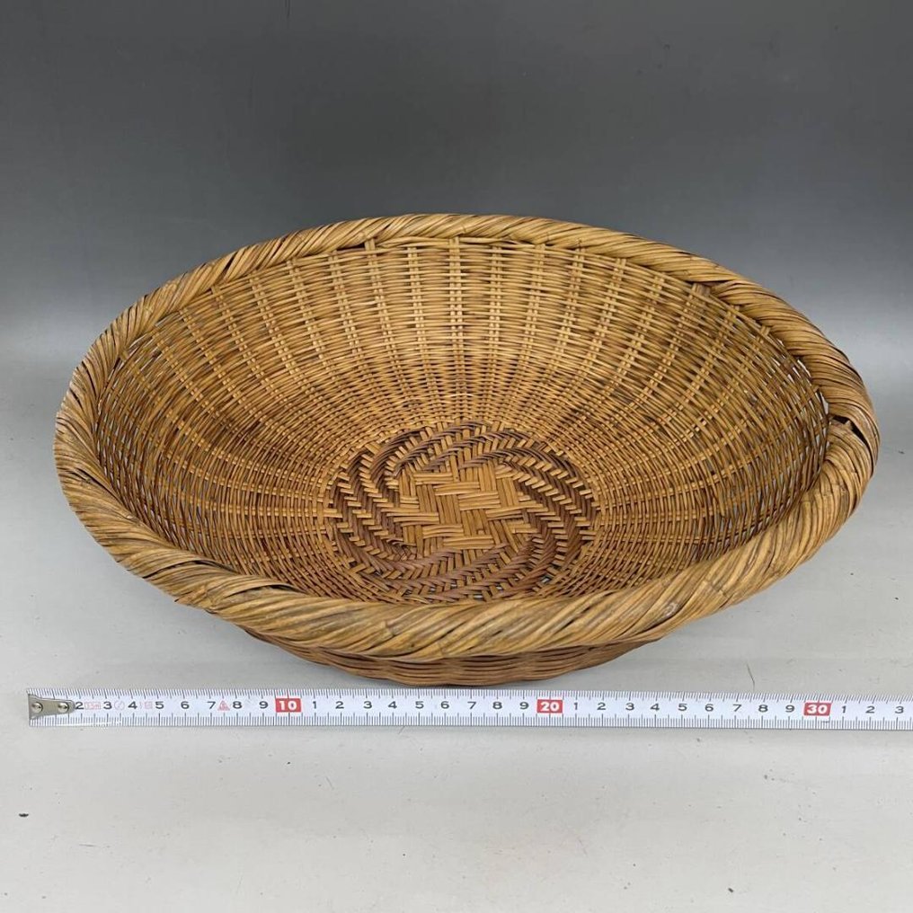 复古日本竹制与藤编篮子系列——10件套——手工编织民间工艺 - 竹 - 日本 - 20世紀 #3.2