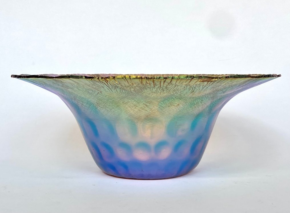 Wazon - Moje stojaki na stół z dmuchanego szkła o intensywnej, wielobarwnej iryzacji, około 1950 roku, #3.2