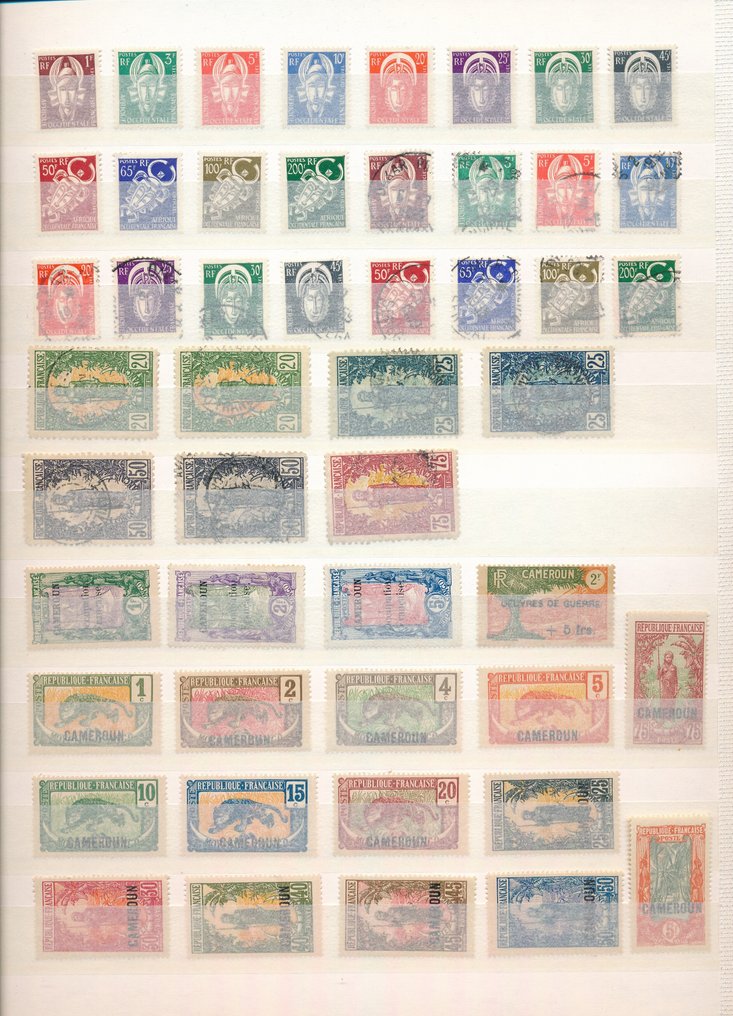 法国殖民地  - 有趣的收藏，包含更好的邮票 - Maury #3.2