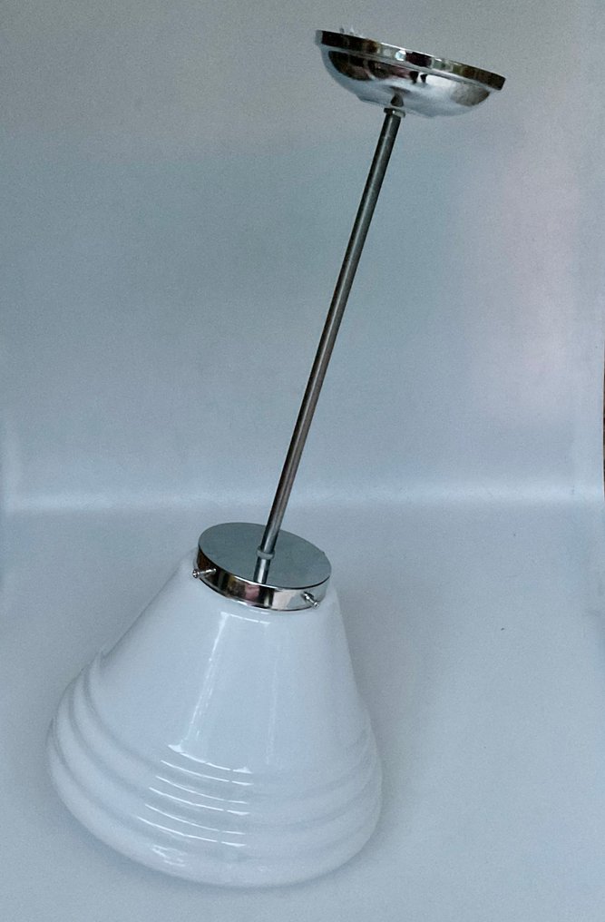 Lampada da soffitto a sospensione - Vetro, Cromato - Luxe Schoollamp #2.1