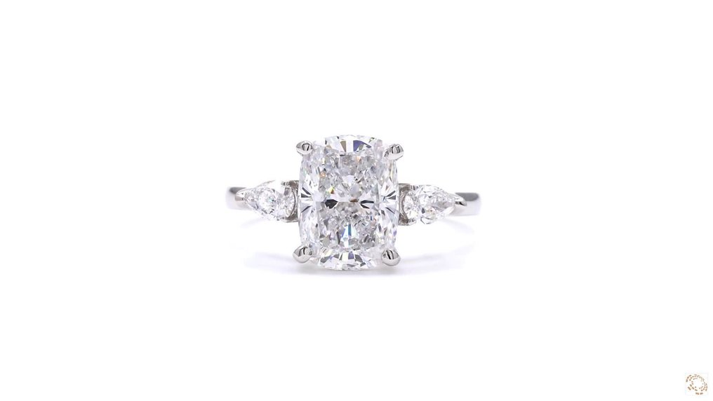 Ring Platinum -  3.42ct. tw. Diamond (Lab-grown) - Diamond - D ( Colourless ) #4.3