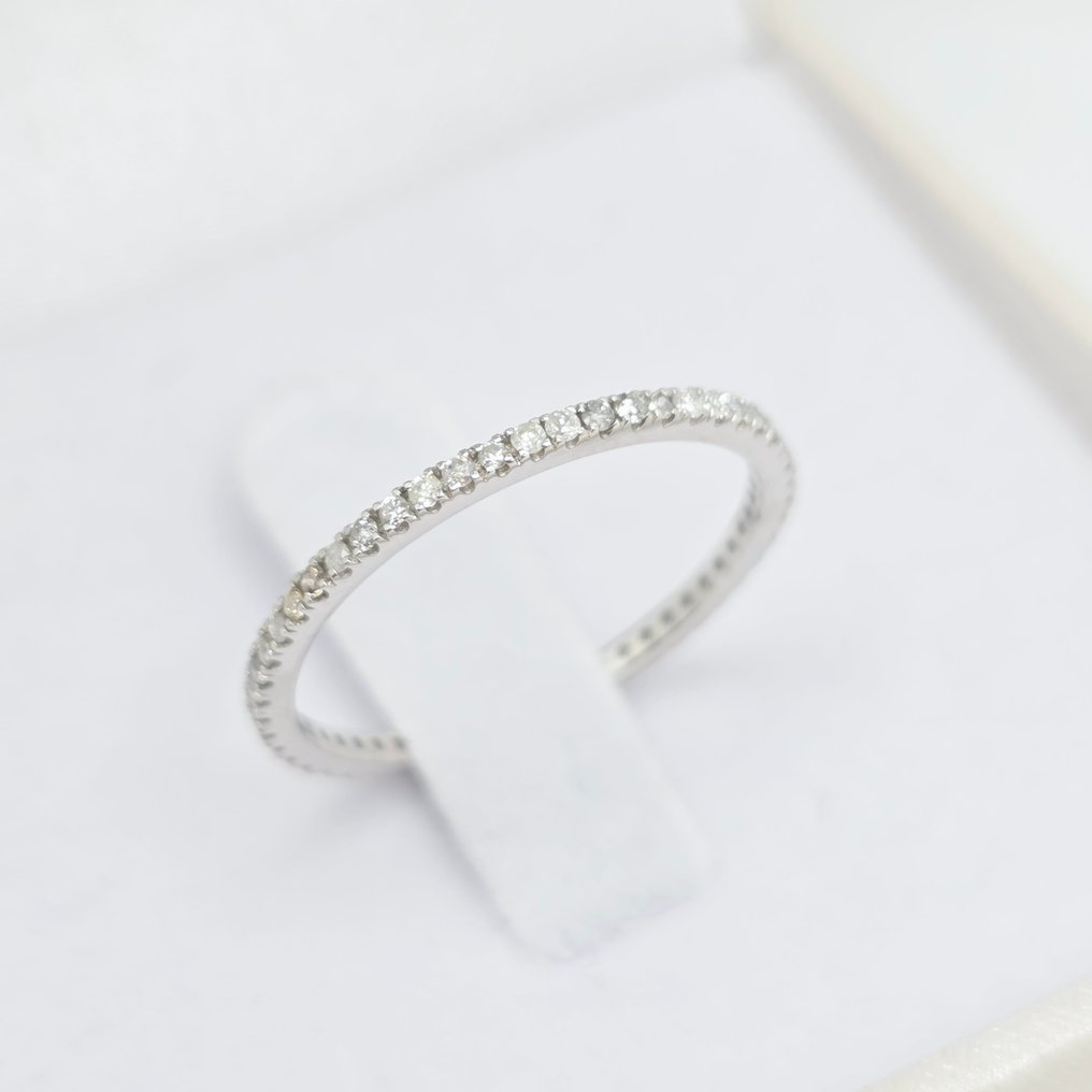 Nincs minimálár - Gyűrű - 14 kt. Fehér arany - 0.25ct. tw. Gyémánt (Természetes) #1.0