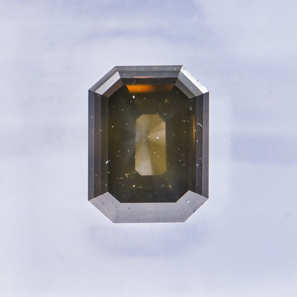 沒有保留價 - 1 pcs 鑽石  (天然彩色)  - 1.56 ct - 祖母綠形 - Fancy deep 淡灰色, 綠色 黃色 - SI2 - 國際寶石學院（International Gemological Institute (IGI)） - VG VG #3.2