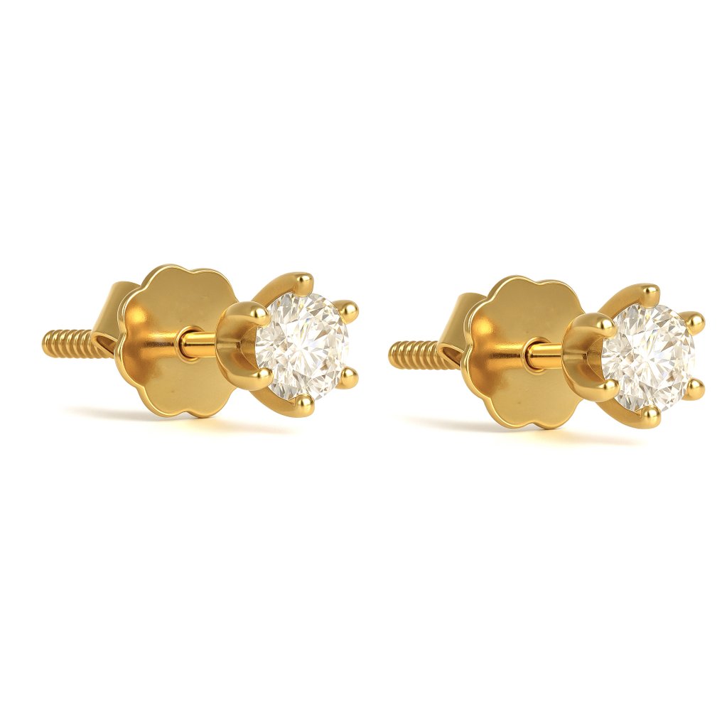 Σκουλαρίκια - 18 καράτια Κίτρινο χρυσό - 0.50ct. tw. Διαμάντι (Φυσικό) #4.3