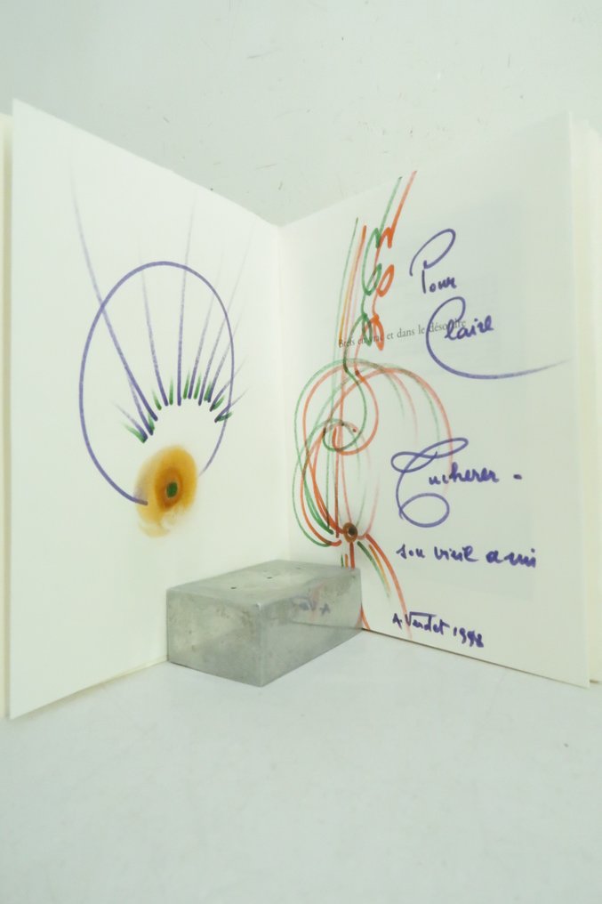 Signé; André Verdet - ‎Brefs en vrac et dans le désordre. [avec dessin original + envoi de l'artiste] - 1998 #1.0