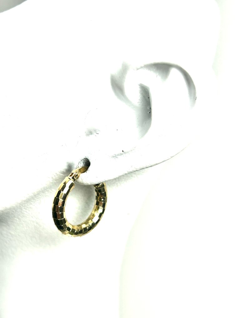 Boucles d'oreilles cerceau - 18 carats Or jaune #3.2