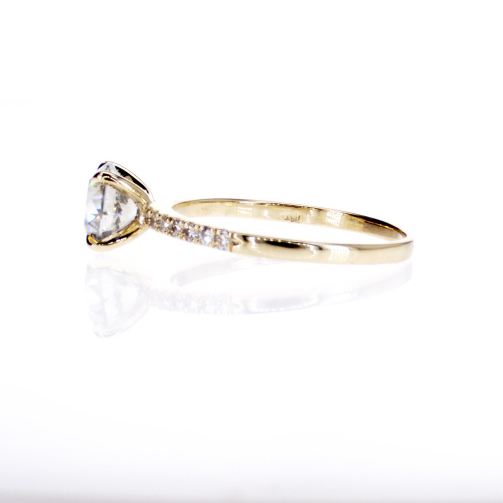 χωρίς τιμή ασφαλείας - Δαχτυλίδι αρραβώνων - 14 καράτια Κίτρινο χρυσό -  1.16ct. tw. Διαμάντι (Φυσικού χρώματος) - Διαμάντι #4.3