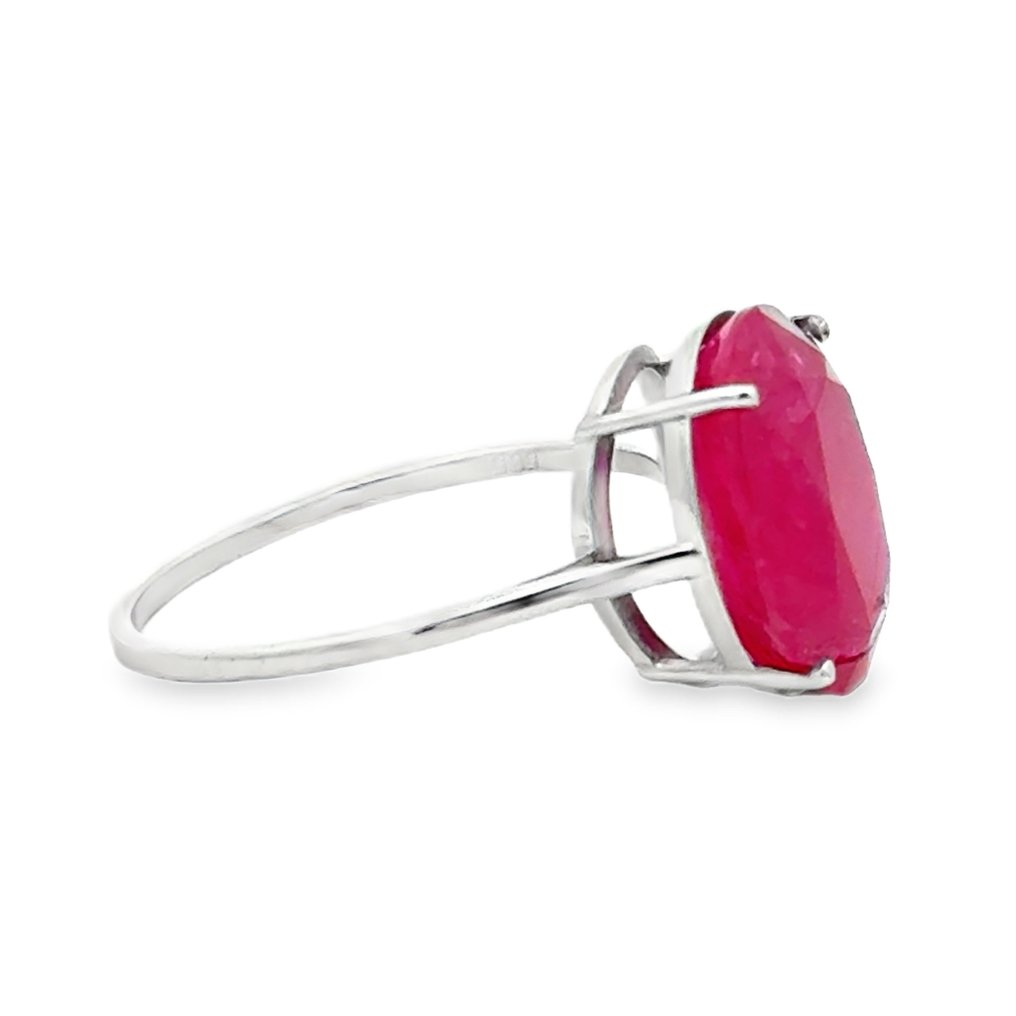 χωρίς τιμή ασφαλείας - Δαχτυλίδι - 14 καράτια Λευκός χρυσός - 6.50ct. tw. Ρουμπίνι #3.2