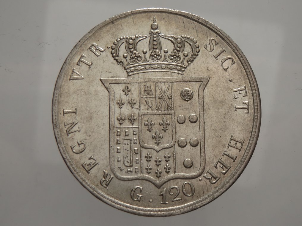Italy, Kingdom of Two Sicilies Piastra da 120 Grana 1857 #1.0