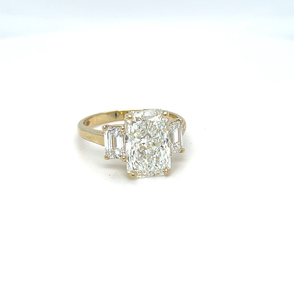 Bague - 14 carats Or jaune - 5.01ct. tw. Diamant (Cultivé en laboratoire) - Diamant #2.1