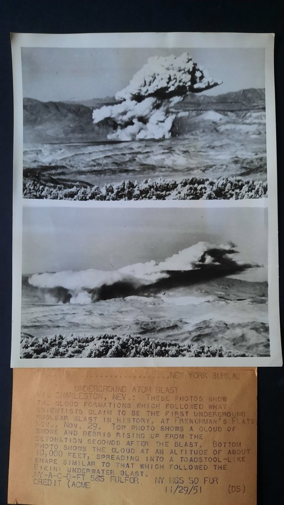ACME - 3 Photographies Teste Nucleaires Charlestone,Las Vegas,Nevada 1951 #2.1