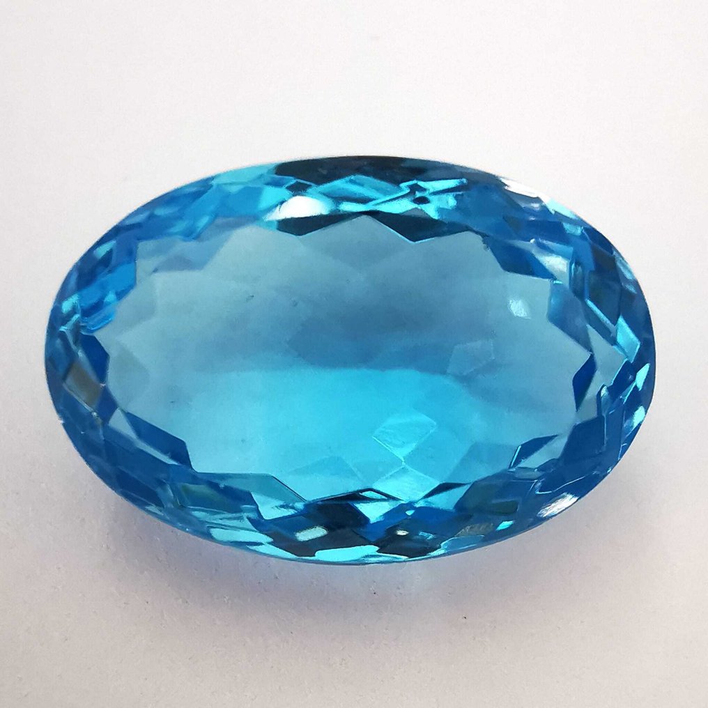 χωρίς τιμή ασφαλείας Τοπάζιο  - 17.03 ct - Antwerp Laboratory for Gemstone Testing (ALGT) - Έντονο Ζωντανό Μπλε #4.3