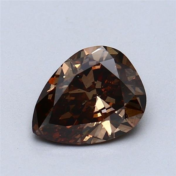 χωρίς τιμή ασφαλείας - 1 pcs Διαμάντι  (Φυσικού χρώματος)  - 1.03 ct - Αχλάδι - Fancy deep Καφέ Πορτοκαλί - VS2 - International Gemological Institute (IGI) #1.0