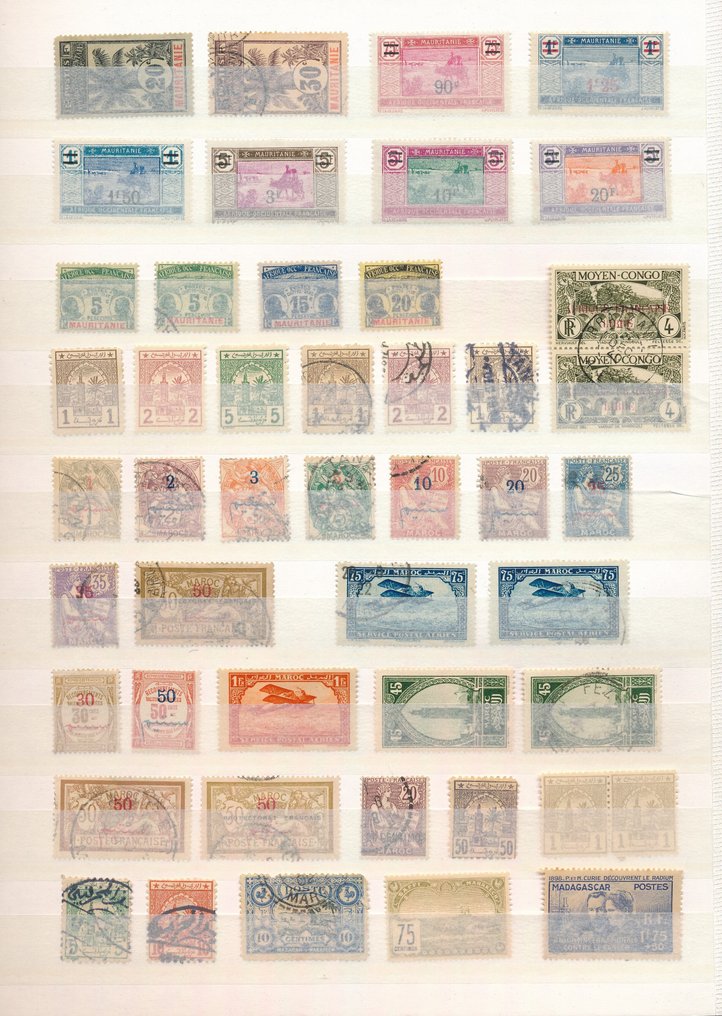 法国殖民地  - 一个包含更好邮票的精彩收藏 - Maury #1.0