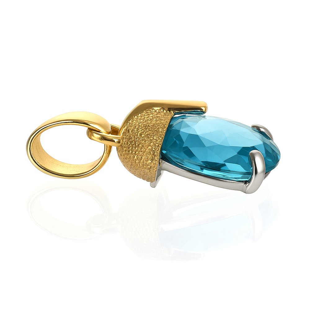 Pendentif - 18 carats Or jaune -  5.75ct. tw. Topaze #4.3