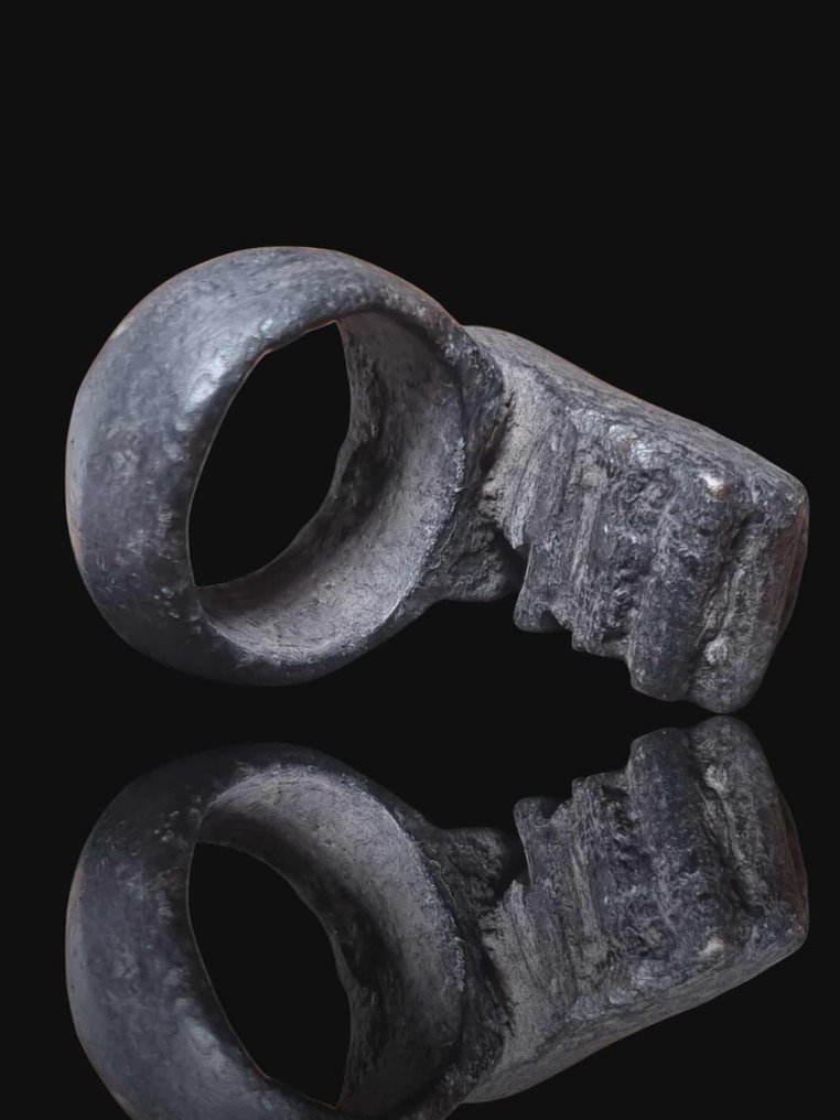 Αρχαία Ρωμαϊκή Μπρούντζος, Ωραίο μεγάλο κλειδί Δαχτυλίδι (χωρίς τιμή ασφαλείας) #1.0