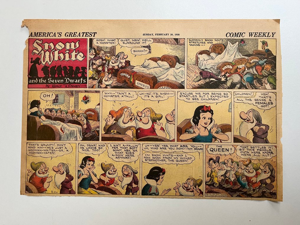 Snow White - Mickey Mouse - 99 Newspaper pages & strips - 1938/1953 #3.2