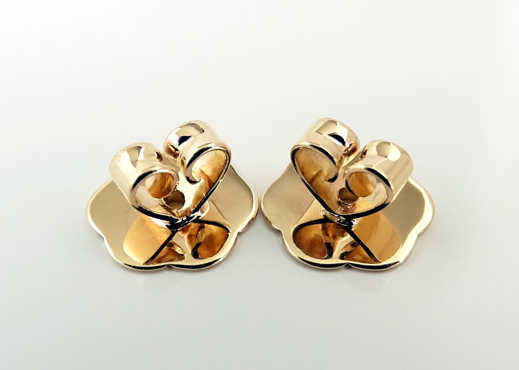 Drop fülbevaló - 18 kt. sárga arany - 24K aranyszaturáció - Arany Dél-Csendes-óceán Gyöngy - Round - 13,08, 13,09 mm #3.2