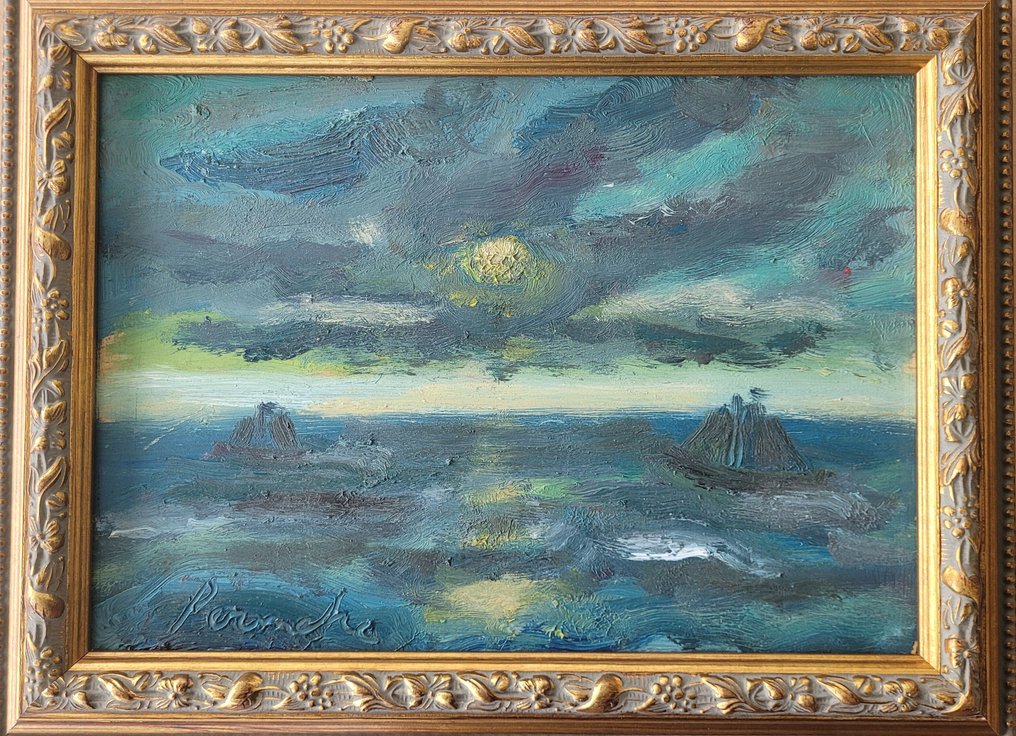 Constant Permeke (1886-1952) - Zeilschepen bij zonsondergang - NO RESERVE #1.0