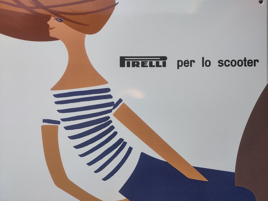 Pneumatici Pirelli per lo scooter - Lora Lamm - Enamel sign - Enamel #3.2