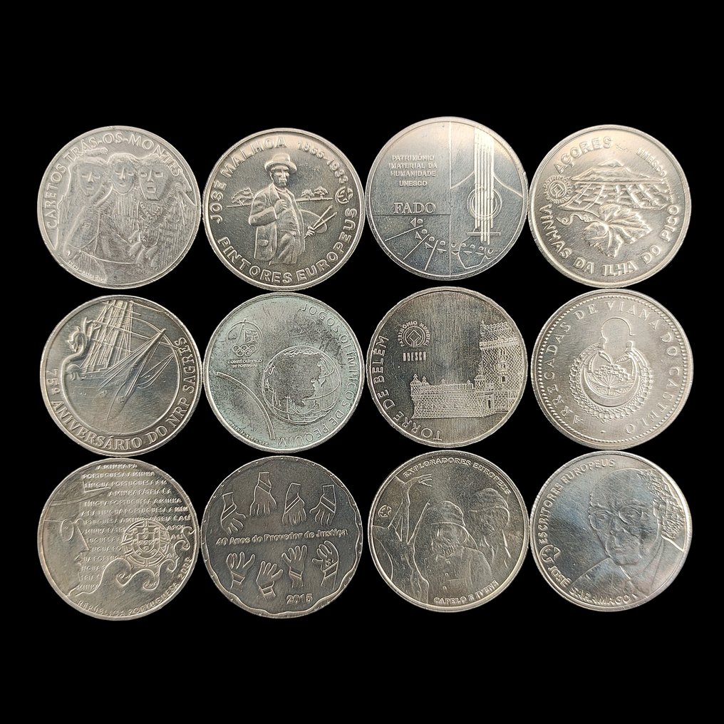 Πορτογαλία. 2½ Euros 2008/2017, 12 x Circulating Commemorative Coins  (χωρίς τιμή ασφαλείας) #1.0
