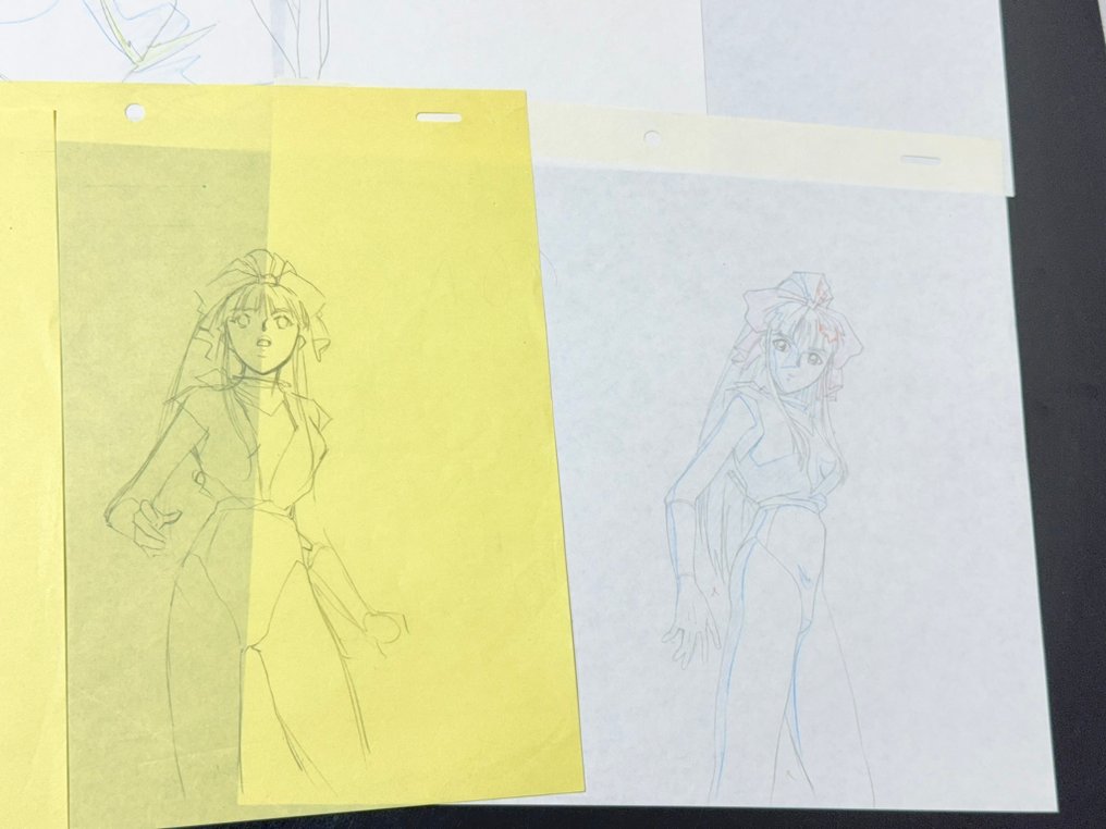 Studio Kikan - 6 x Original animation drawings, same scene! - La ☆ Blue Girl (OVA, 1992/93) #1.0
