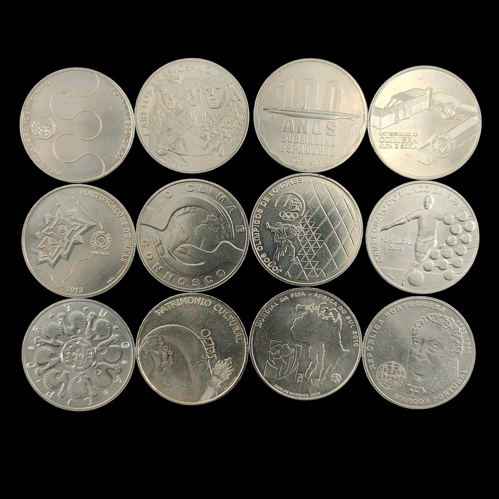 Portugal. 2 1/2 Euro 2008/2017 (12 coins)  (Zonder minimumprijs) #1.0