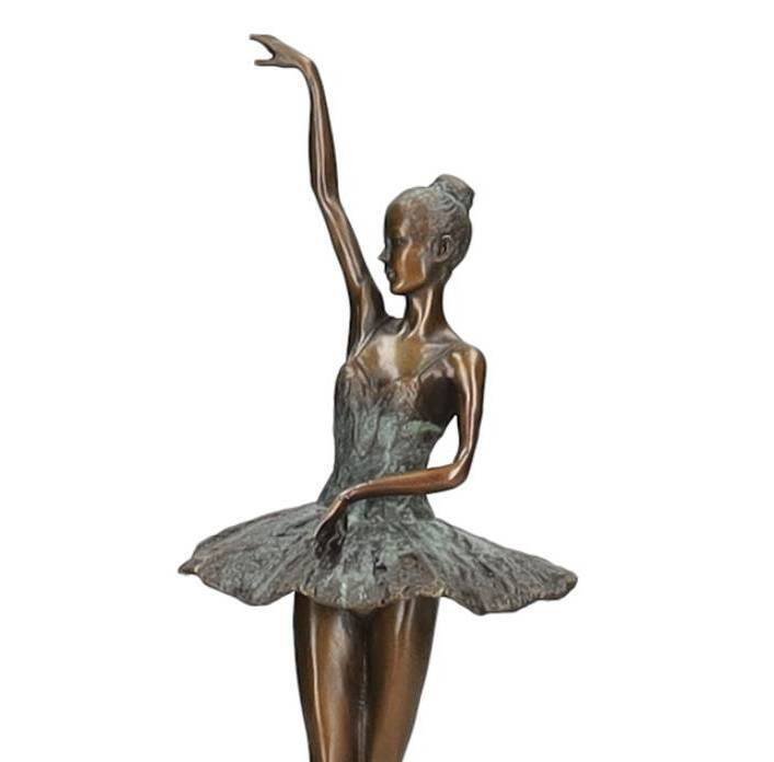 Figurka - Ballerina - Brązowy, Marmur #1.0