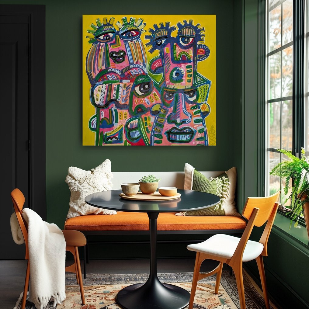 Denis OSSO (1965) - Four guys one girl  XXL   - unique original #3.2