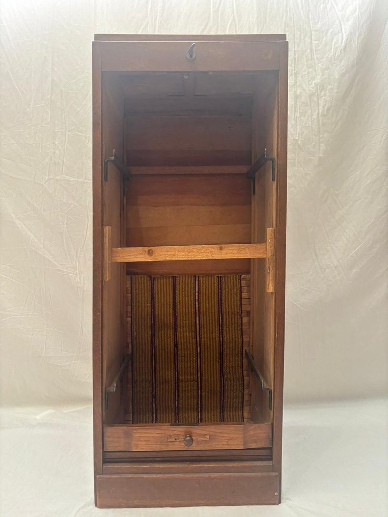 櫥櫃 - 古董木制卷帘柜（20世纪初的经典鼓式柜） - 木 #1.0