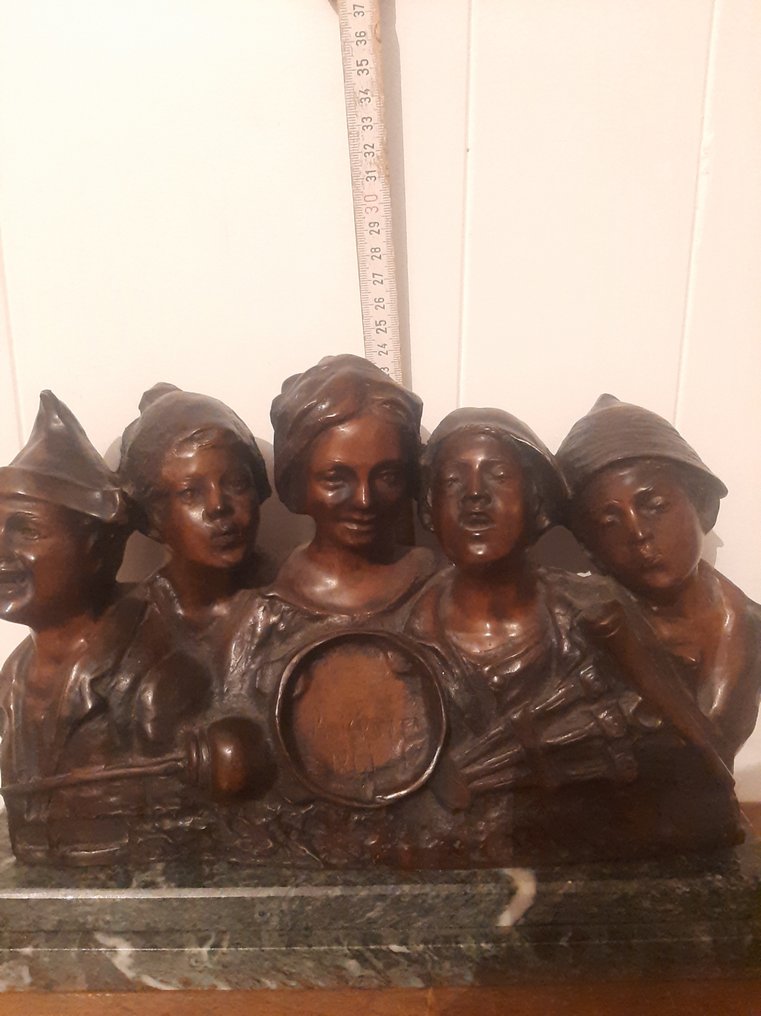 Szobor, Scugnizzi - 24 cm - Patinált bronz #2.1