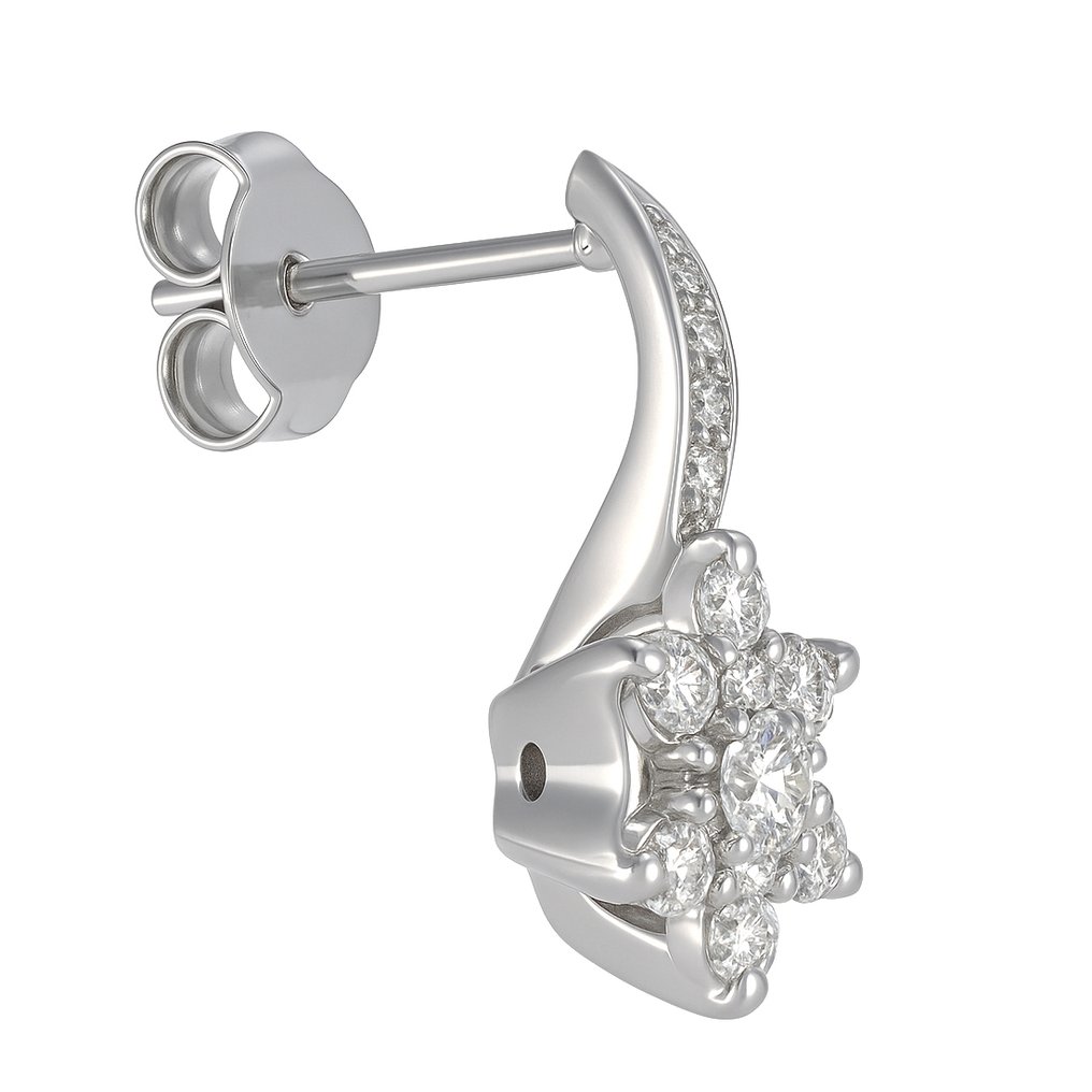 Ohrringe - 18 kt Weißgold - 0.72ct. tw. Diamant (Natürlich) #4.3