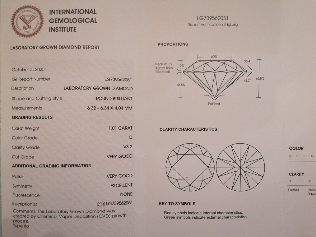 Nincs minimálár - Drop fülbevaló - 14 kt. Fehér arany - 2.01ct. tw. Gyémánt (Laboratóriumban előállított) - D VS2 #4.3