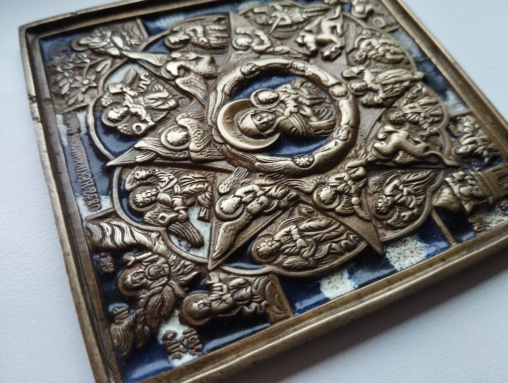 Icône - Mère de Dieu du Buisson ardent - Bronze, Émail #2.1