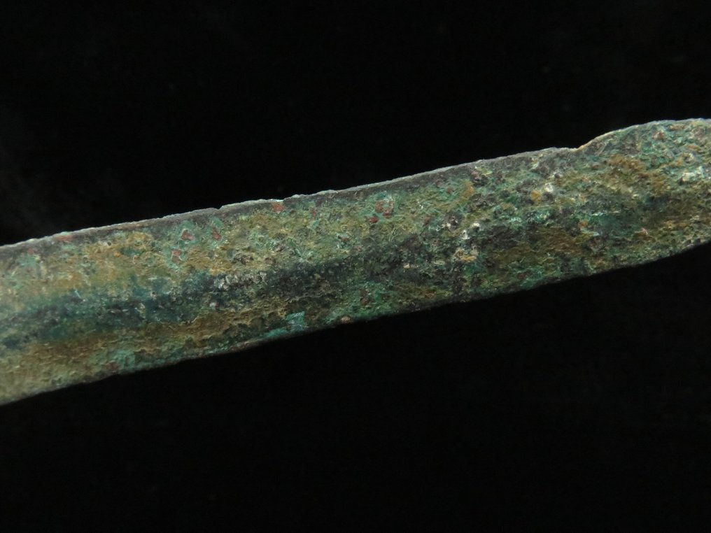 Bronze Age Bronze Spearhead on a stand - 29.5 cm  (No Reserve Price) #2.1