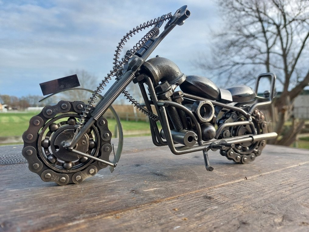 Statua, handmade motor - 19 cm - Metallo #3.2