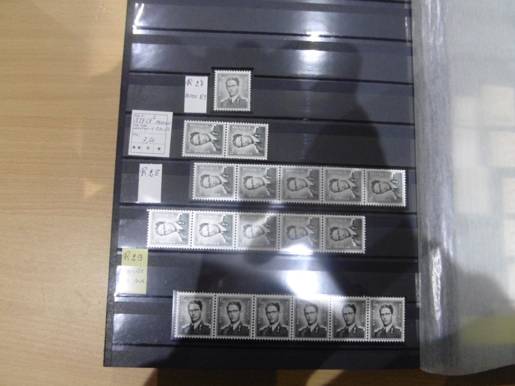 比利时  - 收藏卷纸邮票，具有颜色变化、品种等，非常罕见。 #4.3