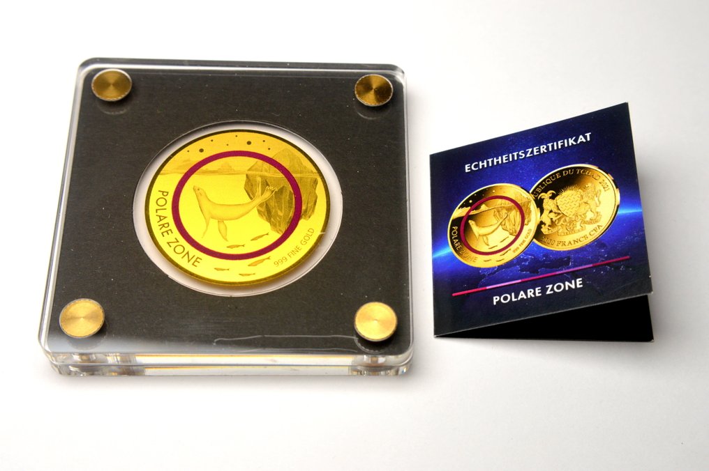 Chade. 5000 Francs 2021 Polar Zone 1/200oz (.999)  (Sem preço de reserva) #2.1